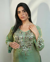 Fendi mirror worked co-ord set - green